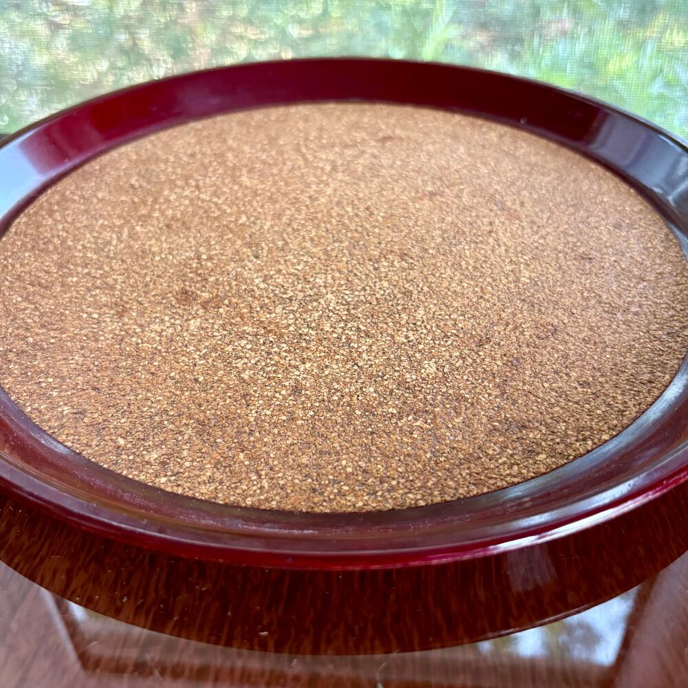 Vintage 1960s Maroon Melamine Kys-Ite Cork Tray USA